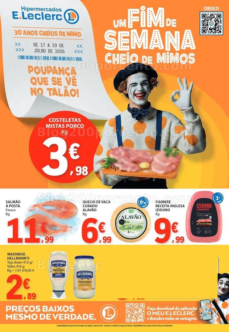 Antevisão Folheto E-LECLERC Promoções Fim de Semana - 17 a 19 julho